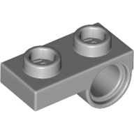 Plate 1X2 W. Horizontal Hole Minuscule4,85 Rev. - Medium Stone Grey