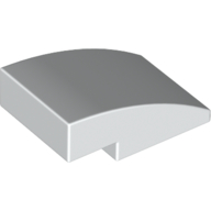 Brick W/Half Bow 2X3 W/Cut - White