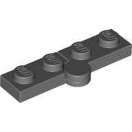 Hinge Plate 1X2 - Dark Stone Grey