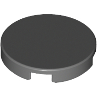 Flat Tile 2X2, Round - Dark Stone Grey