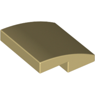 Plate W. Bow  2X2X2/3 - Brick Yellow