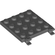 Plate 4X4 W/Vertical Holder - Dark Stone Grey