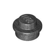 Plate 1X1 Round - Titanium Metallic