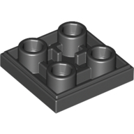 Flat Tile 2X2 Inv. - Black