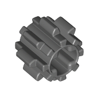 Gear Wheel T=8, M=1 - Dark Stone Grey