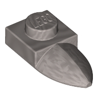Plate 1X1 W/Tooth - Silver Metallic