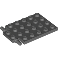 Plate 4X5 W. Shaft Minuscule3.2 - Dark Stone Grey