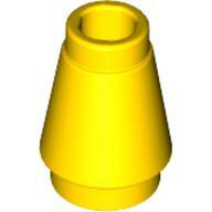 Nose Cone Small 1X1 - Bright Yellow