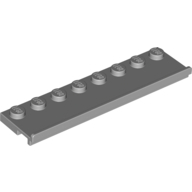Plate 2X8 W/Gliding Groove - Medium Stone Grey