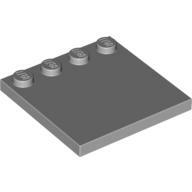 Plate 4X4 W. 4 Knobs - Medium Stone Grey