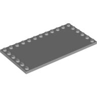 Plate 6X12 W. 22 Knobs - Medium Stone Grey