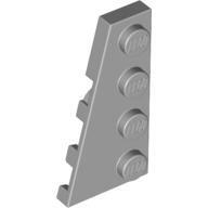 Left Plate 2X4 W/Angle - Medium Stone Grey