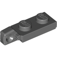 Plate 1X2 W/Stub Vertical/End - Dark Stone Grey