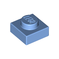 Plate 1X1 - Medium Blue