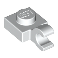 Plate 1X1 W/Holder Vertical - White