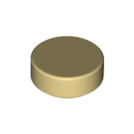 Flat Tile 1X1, Round - Brick Yellow