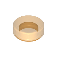 Flat Tile 1X1, Round - Transparent Bright Orange