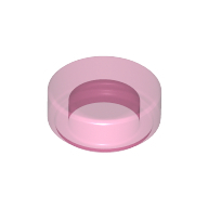 Flat Tile 1X1, Round - Transparent Medium Reddish Violet
