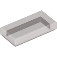 Flat Tile 1X2 - Transparent Brown