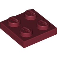 Plate 2X2 - Dark Red