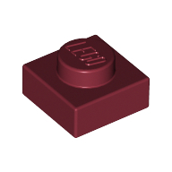 Plate 1X1 - Dark Red