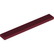 Flat Tile 1X8 - Dark Red