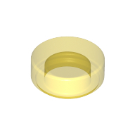 Flat Tile 1X1, Round - Transparent Yellow