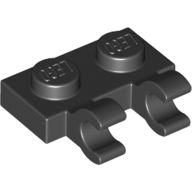 Plate 1X2 W/Holder, Vertical - Black