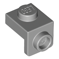 Plate 1X1, W/ 1.5 Plate 1X1, Downwards - Medium Stone Grey