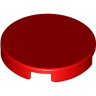 Flat Tile 2X2, Round - Bright Red