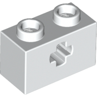 Brick 1X2 With Cross Hole - White