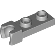 Plate 1X2 Ball Cup / Friction End - Medium Stone Grey