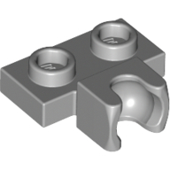 Plate 1X2 Ball Cup / Friction Middle - Medium Stone Grey