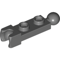 Plate 1X2 Ball Minuscule5.9/Cup/Friction - Dark Stone Grey
