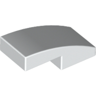 Plate W. Bow 1X2X2/3 - White