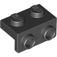 Angular Plate 1,5 Top 1X2 1/2 - Black