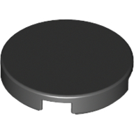 Flat Tile 2X2, Round - Black