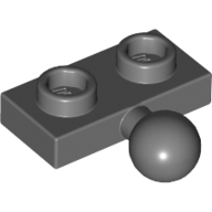 Plate 1X2 Ball Minuscule5.9 Middle - Dark Stone Grey