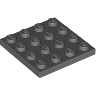 Plate 4X4 - Dark Stone Grey