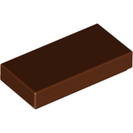 Flat Tile 1X2 - Reddish Brown