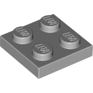 Plate 2X2 - Medium Stone Grey