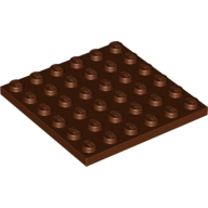 Plate 6X6 - Reddish Brown