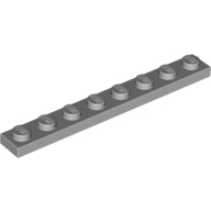 Plate 1X8 - Medium Stone Grey