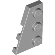 Left Plate 2X3 W/Angle - Medium Stone Grey