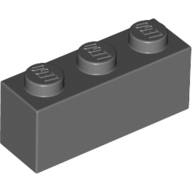 Brick 1X3 - Dark Stone Grey