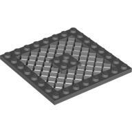 Grid Plate 8X8 - Dark Stone Grey