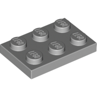 Plate 2X3 - Medium Stone Grey