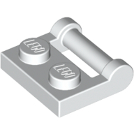 Plate 1X2 W. Stick 3.18 - White