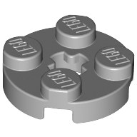 Plate 2X2 Round - Medium Stone Grey