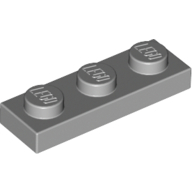 Plate 1X3 - Medium Stone Grey